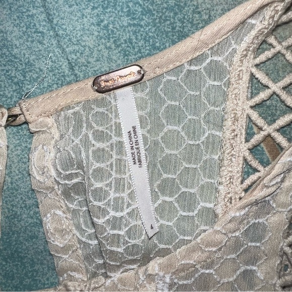 Free People Cream Lace Mini Dress - Picture 10 of 11